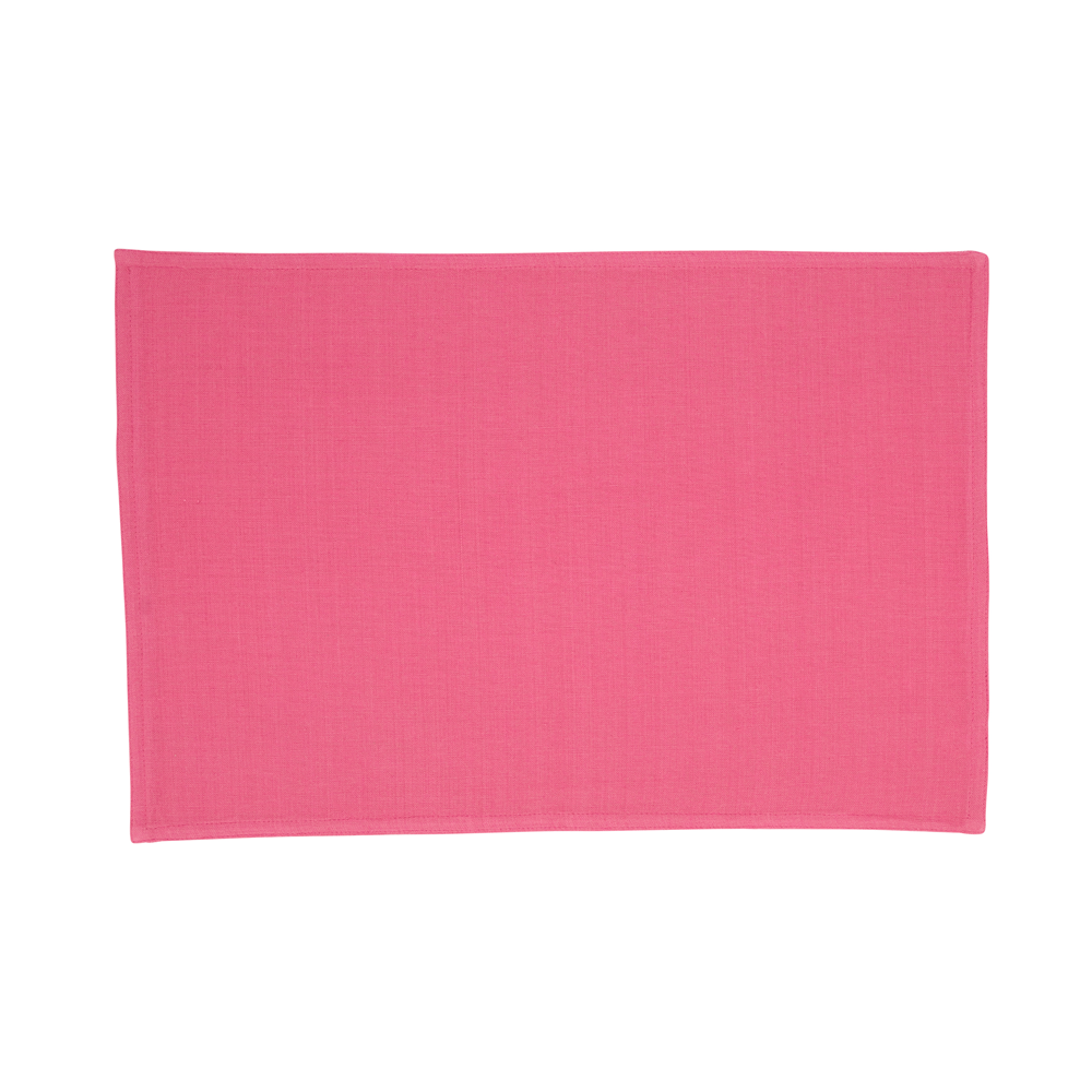 Fuchsia Polka Dot 13"x19" Placemat & 20" Napkins - Set of 8 100% cotton, Set of 8 (1 pcs.)