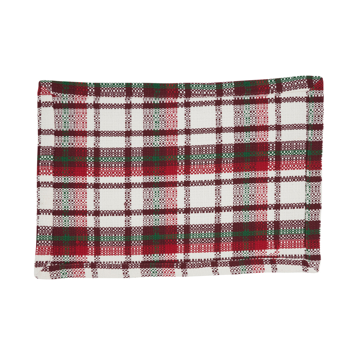 Red/Green Plaid 13"x19" Placemat & 20" Napkins 100% cotton, 4 Place Setings (8 pcs)
