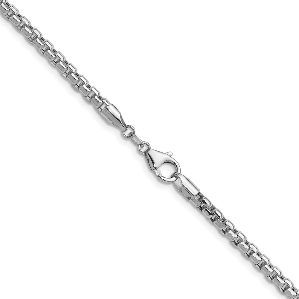 14k White Gold 2.2mm Solid Beveled D/C Paperclip Chain, 20 in Length