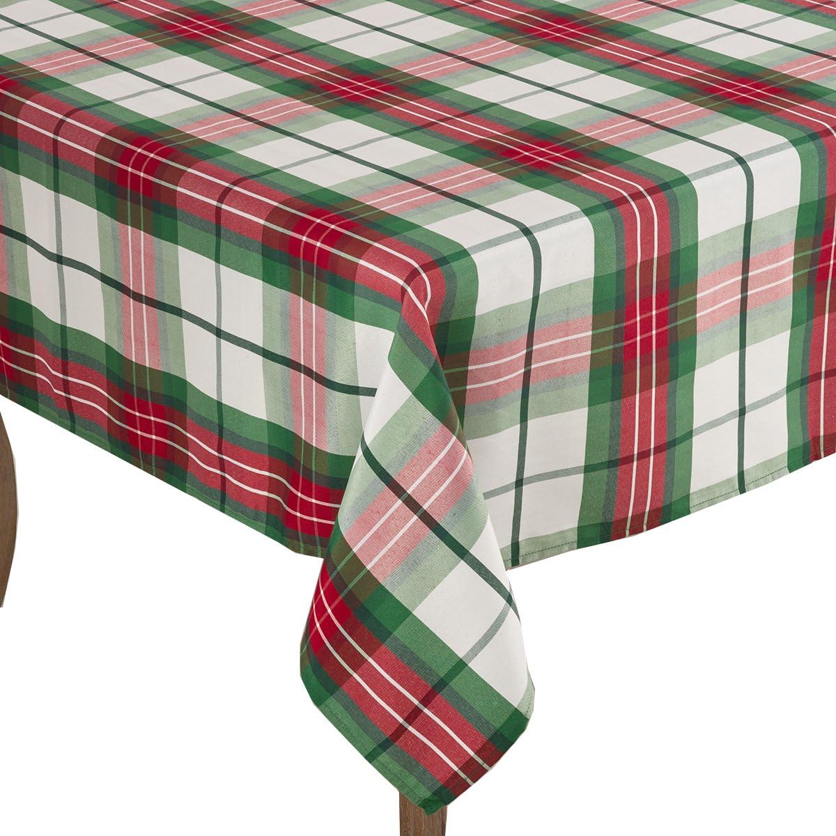 Multi  Plaid Design Holiday Tablecloth  100% polyester