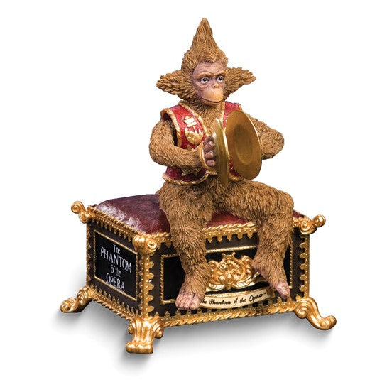 San Francisco Music Box Co. Phantom of the Opera Animated (Plays Masquerade) Musical Monkey Figurine