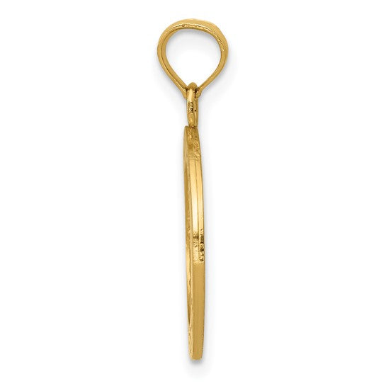 14k Yellow Gold Saint Michael Medal Pendant with 18" Chain
