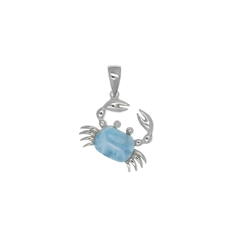 925 Sterling  Silver Larimar Trinity Dolphin Pendant  3.9 gm