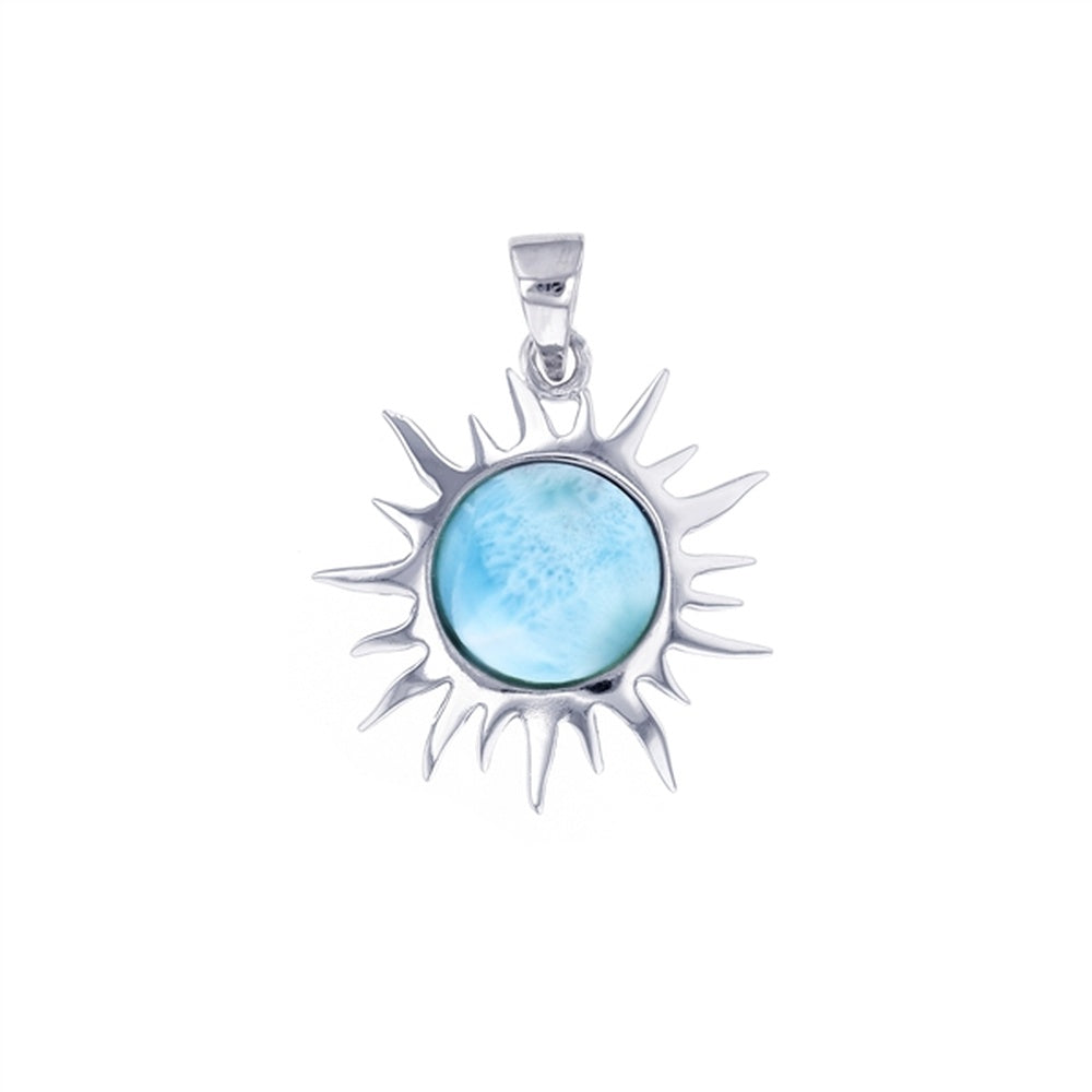 925 Sterling  Silver Larimar Octopus Pendant  1.9 gm