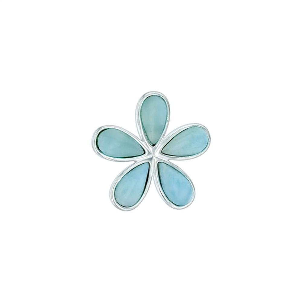 925 Sterling  Silver Larimar Seashell Pendant  3.16 gm