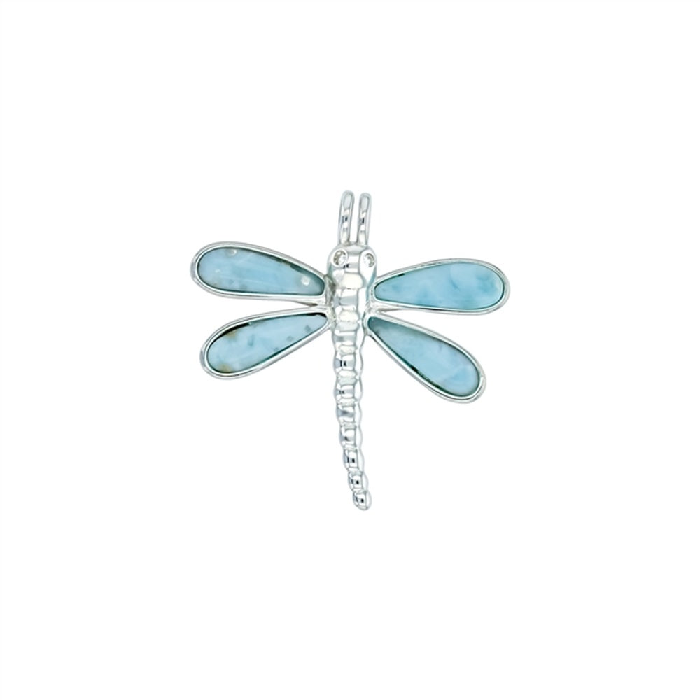 925 Sterling  Silver Larimar Pear Shape Octopus Pendant  2.842 gm