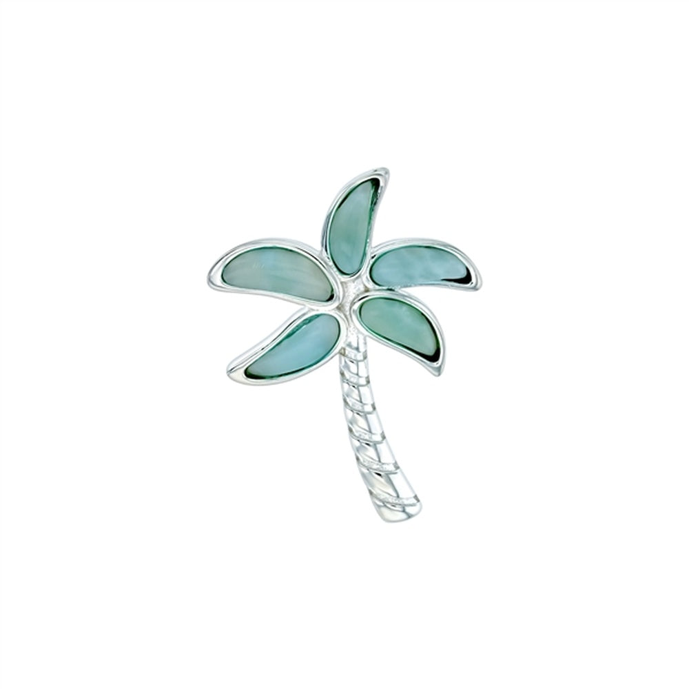 925 Sterling  Silver Larimar Oval Shape Dolphin Pendant  2.8 gm