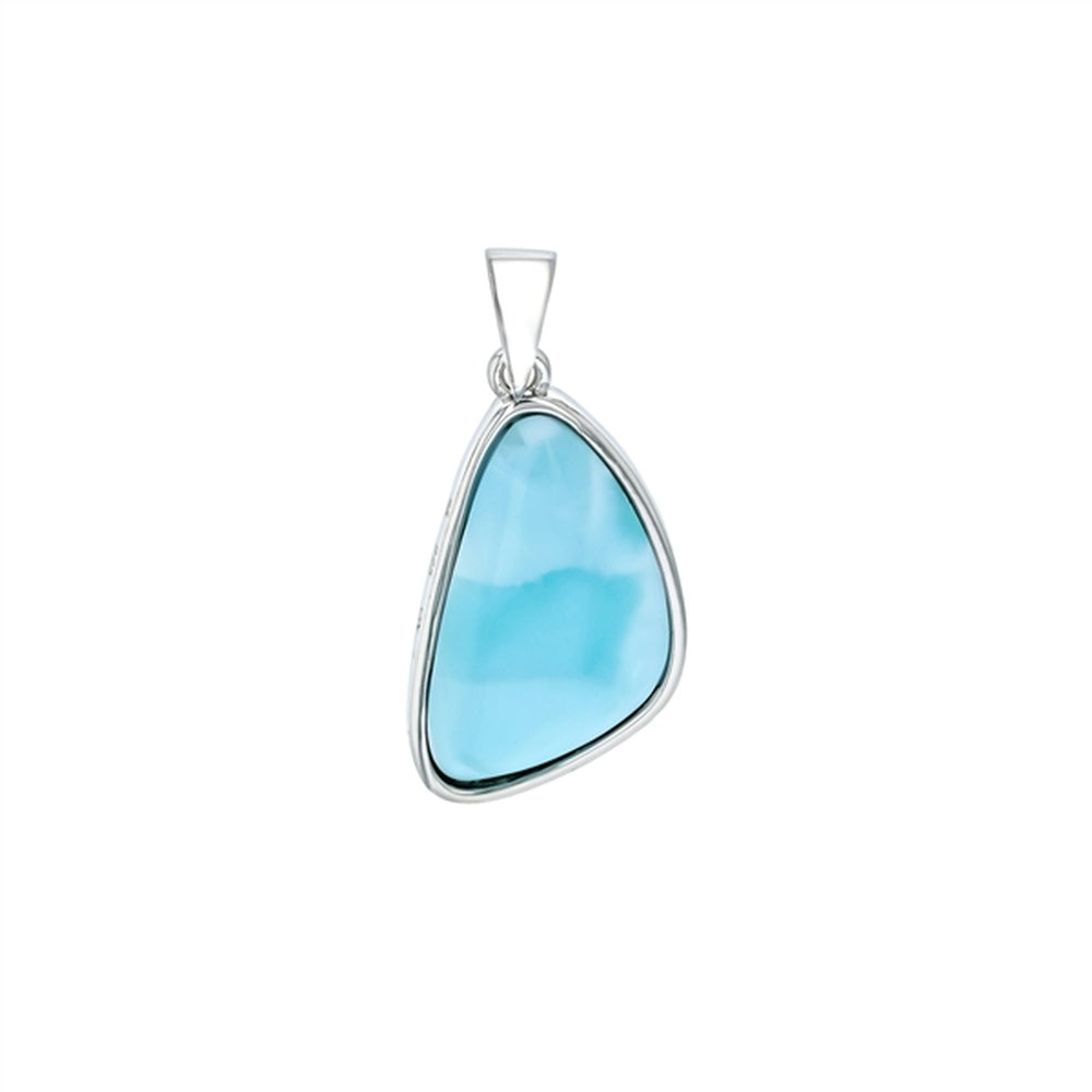 925 Sterling  Silver Larimar Abstract Pendant  2.2 gm