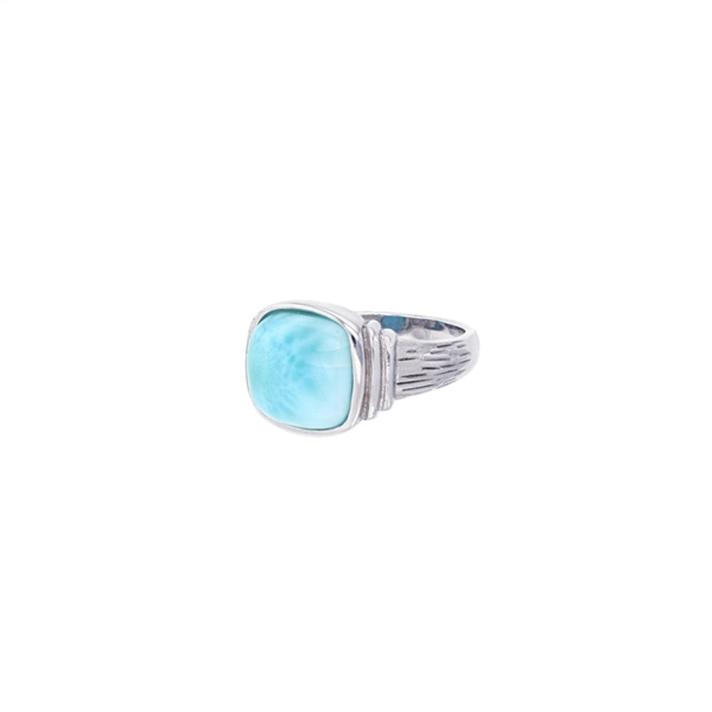 925 Sterling  Silver Teardrop Larimar Ring  4 gm