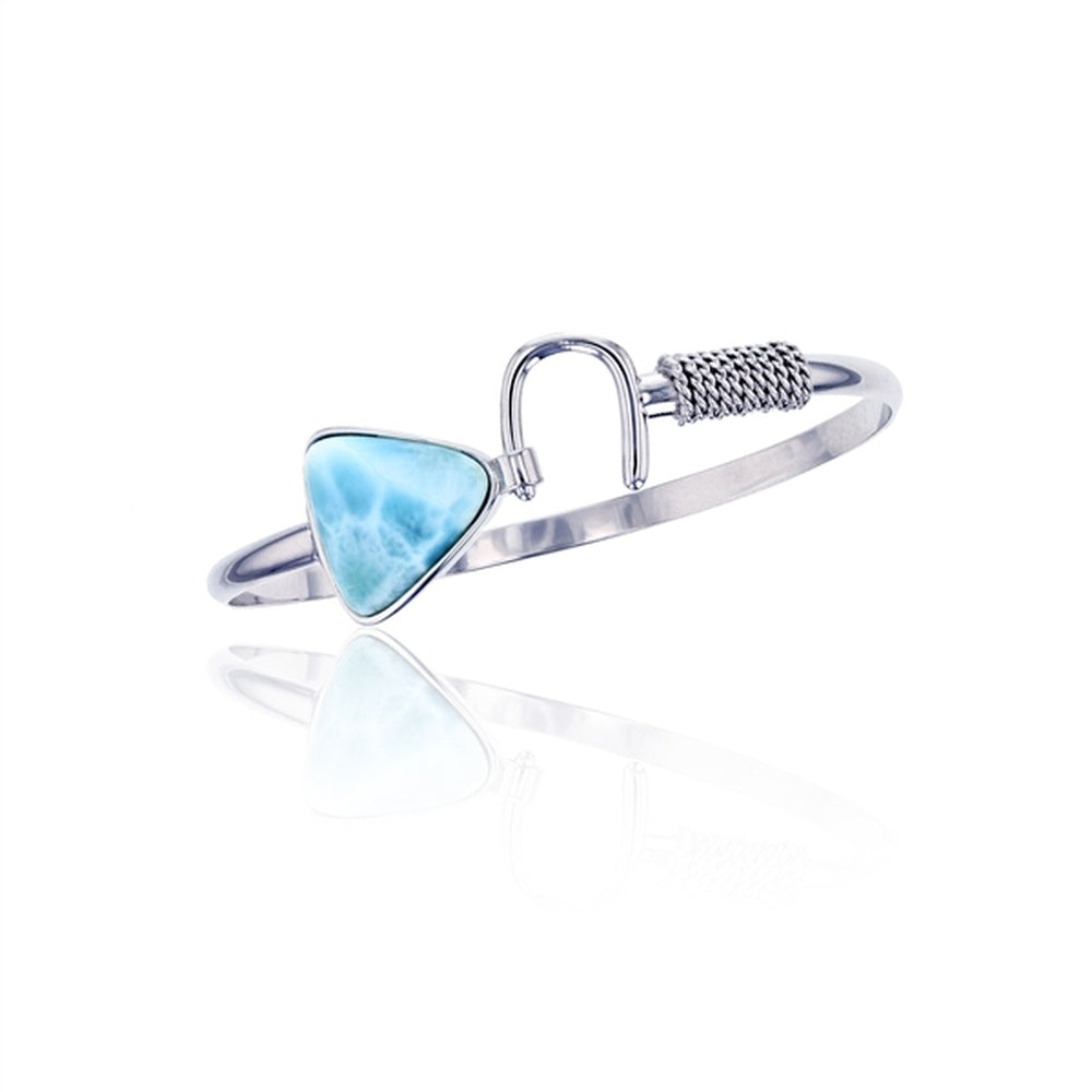 925 Sterling Silver Blue, White Opal, Larimar Freeform Halo CZ Necklace 16"+2"