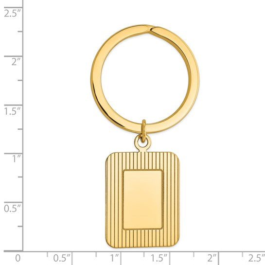 Occasion Gallery Gifts, 14k Yellow Gold Rectangle Disc Key Ring