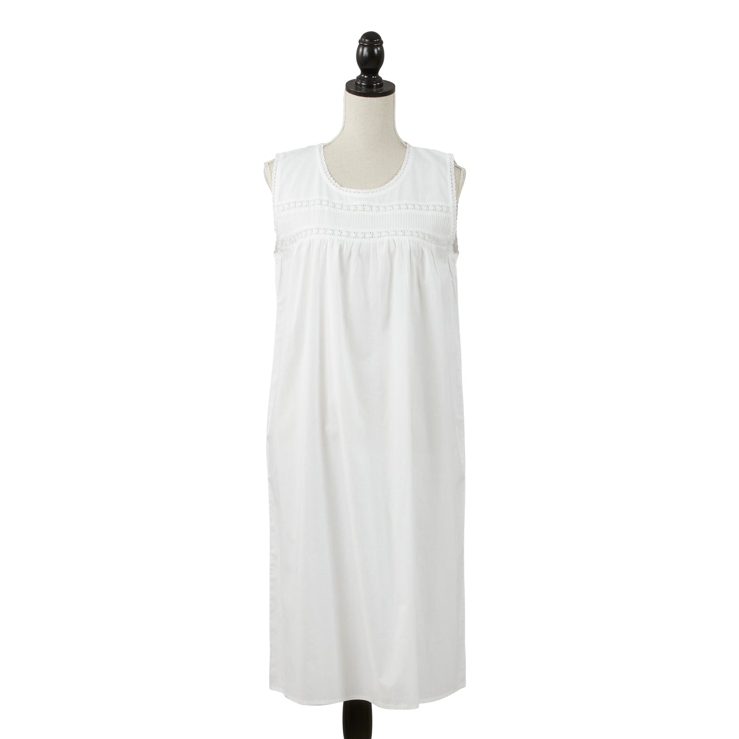 Taleen White 100% Cotton Embroidered Nightgown Nightdress
