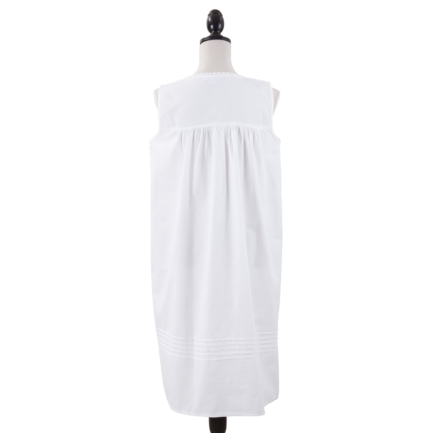 Taleen White 100% Cotton Embroidered Midi Lounging Nightgown Nightdress