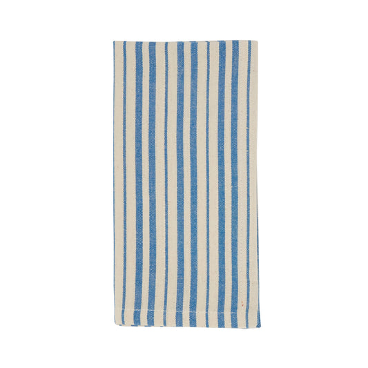French Blue Striped Design Napkins 100% cotton, 20 Inch Square (4 pcs.)