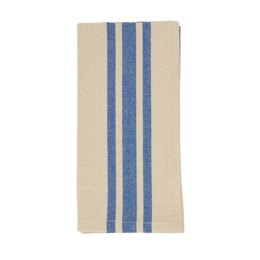 French Blue Striped Design Napkins 100% cotton, 20 Inch Square (4 pcs.)