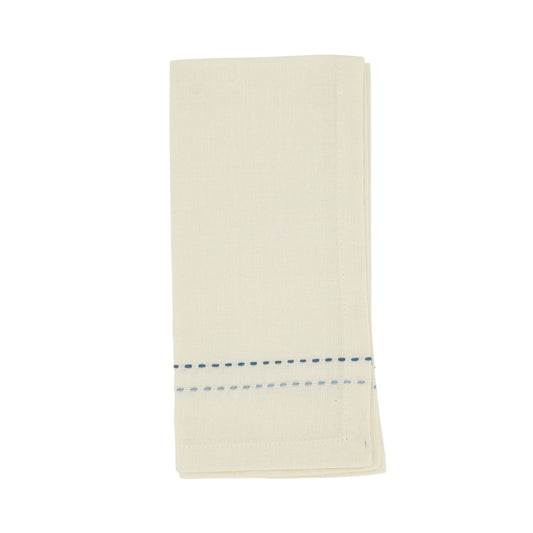 Blue Striped Dobby Napkins 100% cotton, 18 Inch Square (4 pcs.)
