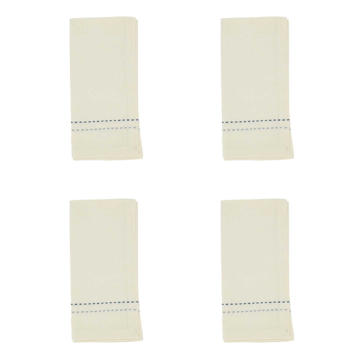 Blue Striped Dobby Napkins 100% cotton, 18 Inch Square (4 pcs.)
