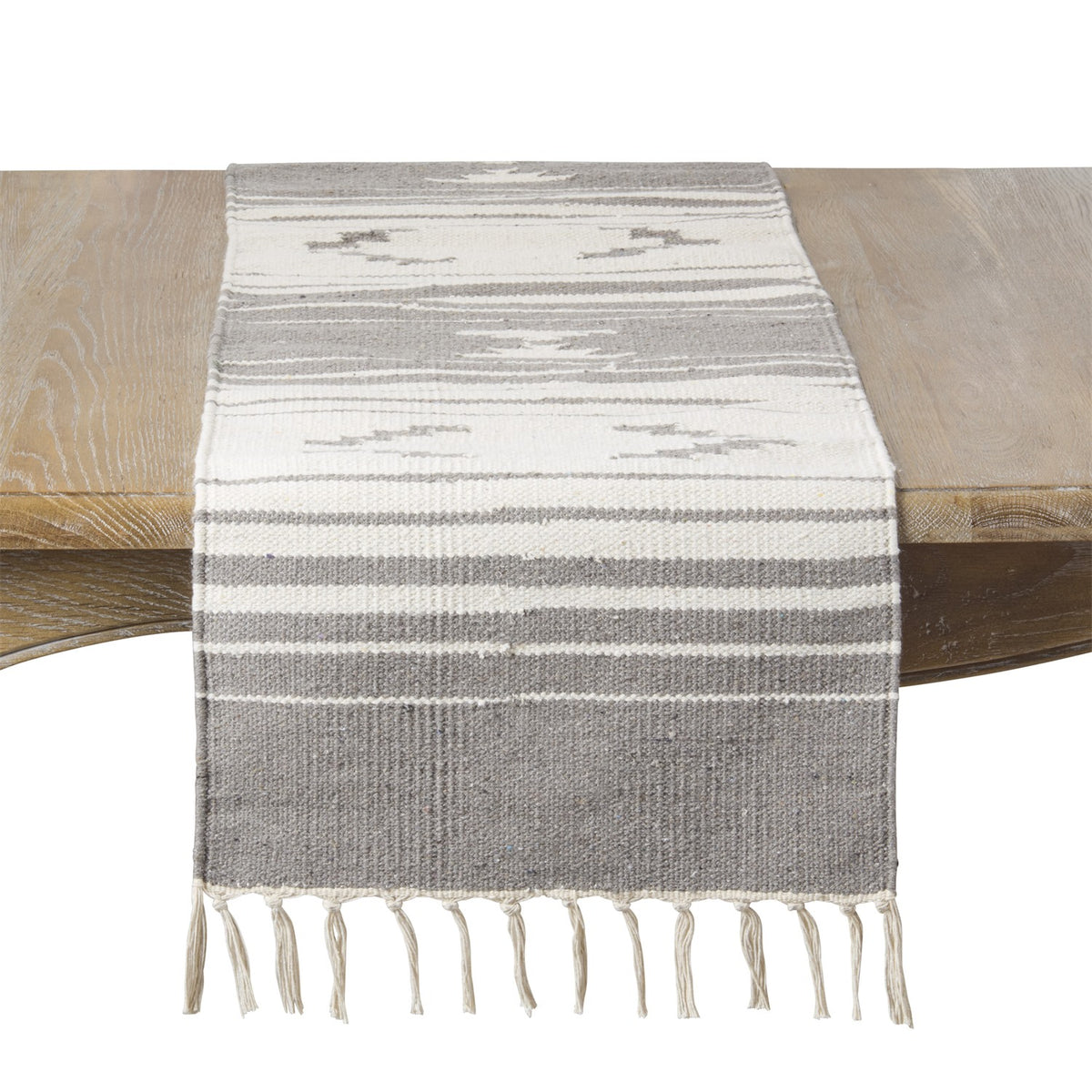 Everyday / All Season Taupe Southwestern Table Runner, 80%cotton,7%viscose,4%wool,4%polyester,3%acrylic,2%nylon