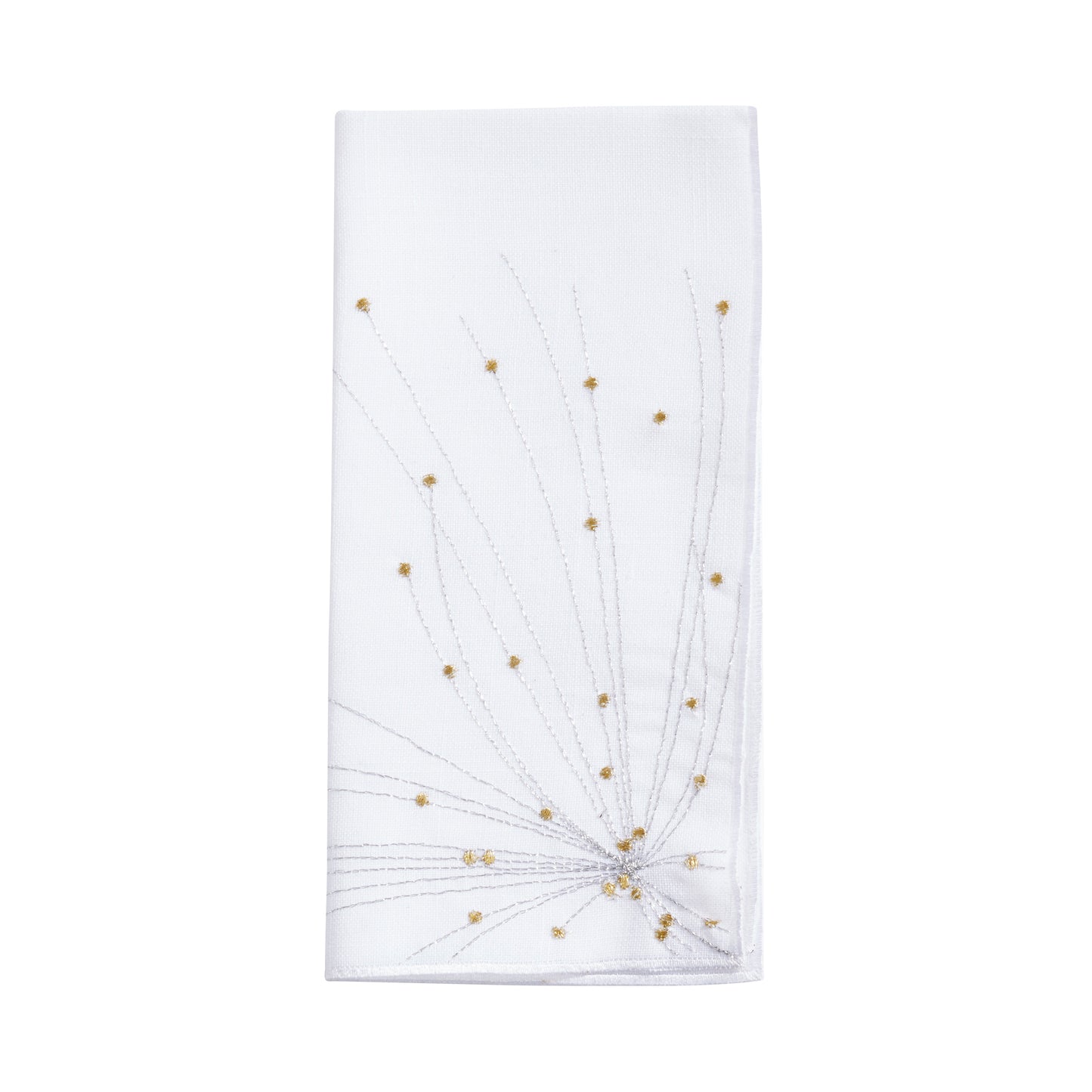 White Firework Napkins 100% polyester, 20 Inch Square (4 pcs.)