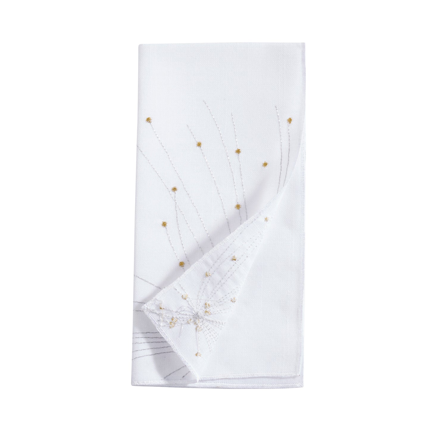 White Firework Napkins 100% polyester, 20 Inch Square (4 pcs.)