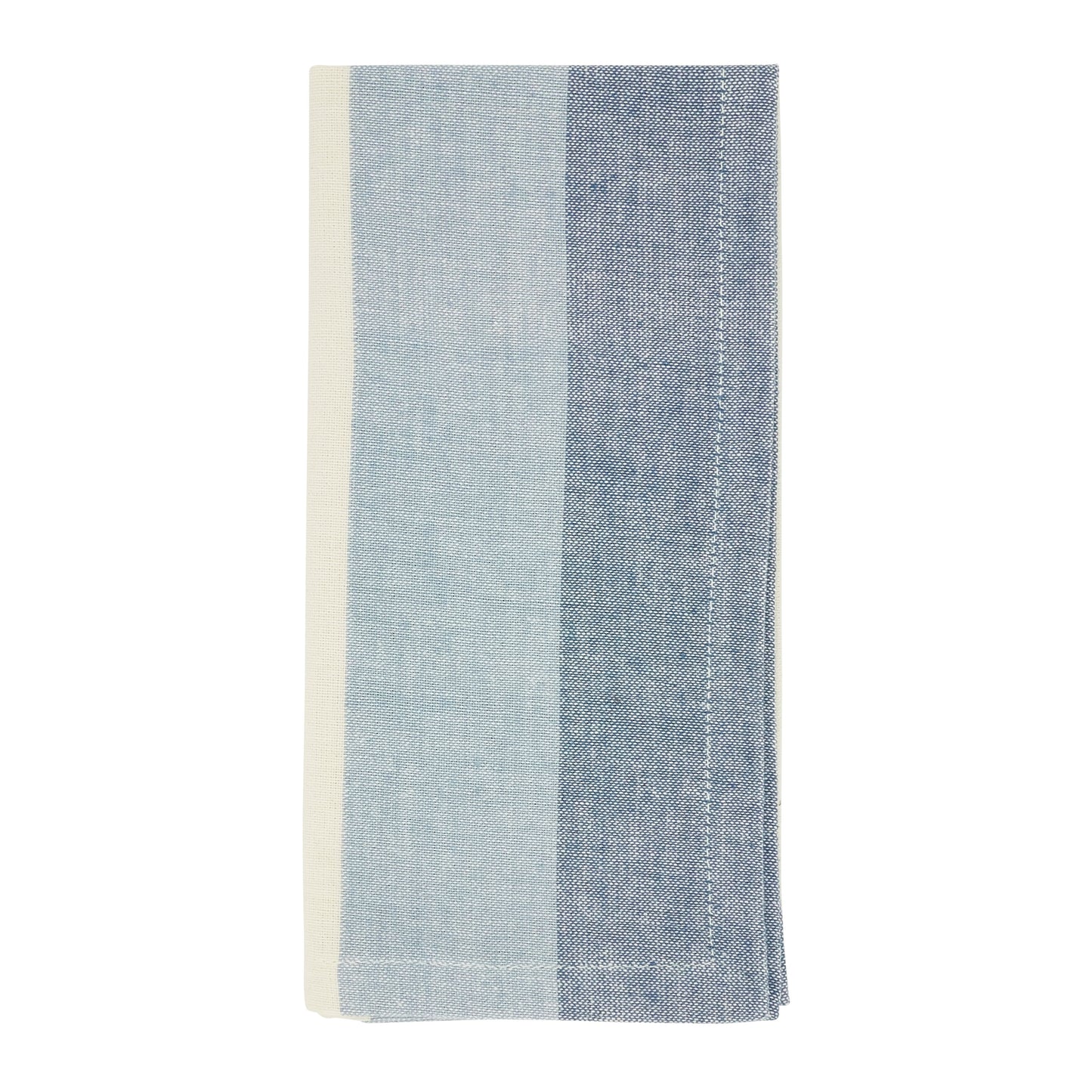 Blue Stripe Napkins 100% cotton, 18 Inch Square (4 pcs.)
