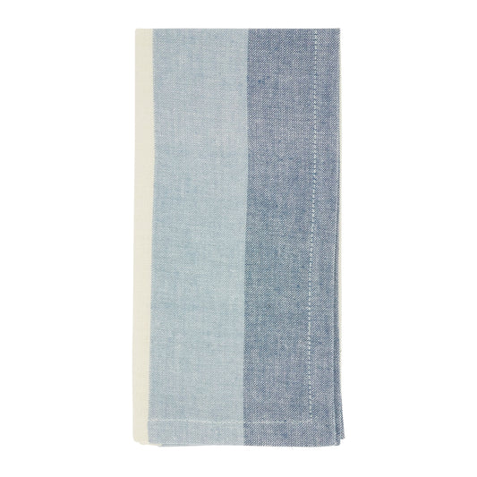 Blue Stripe Napkins 100% cotton, 18 Inch Square (4 pcs.)