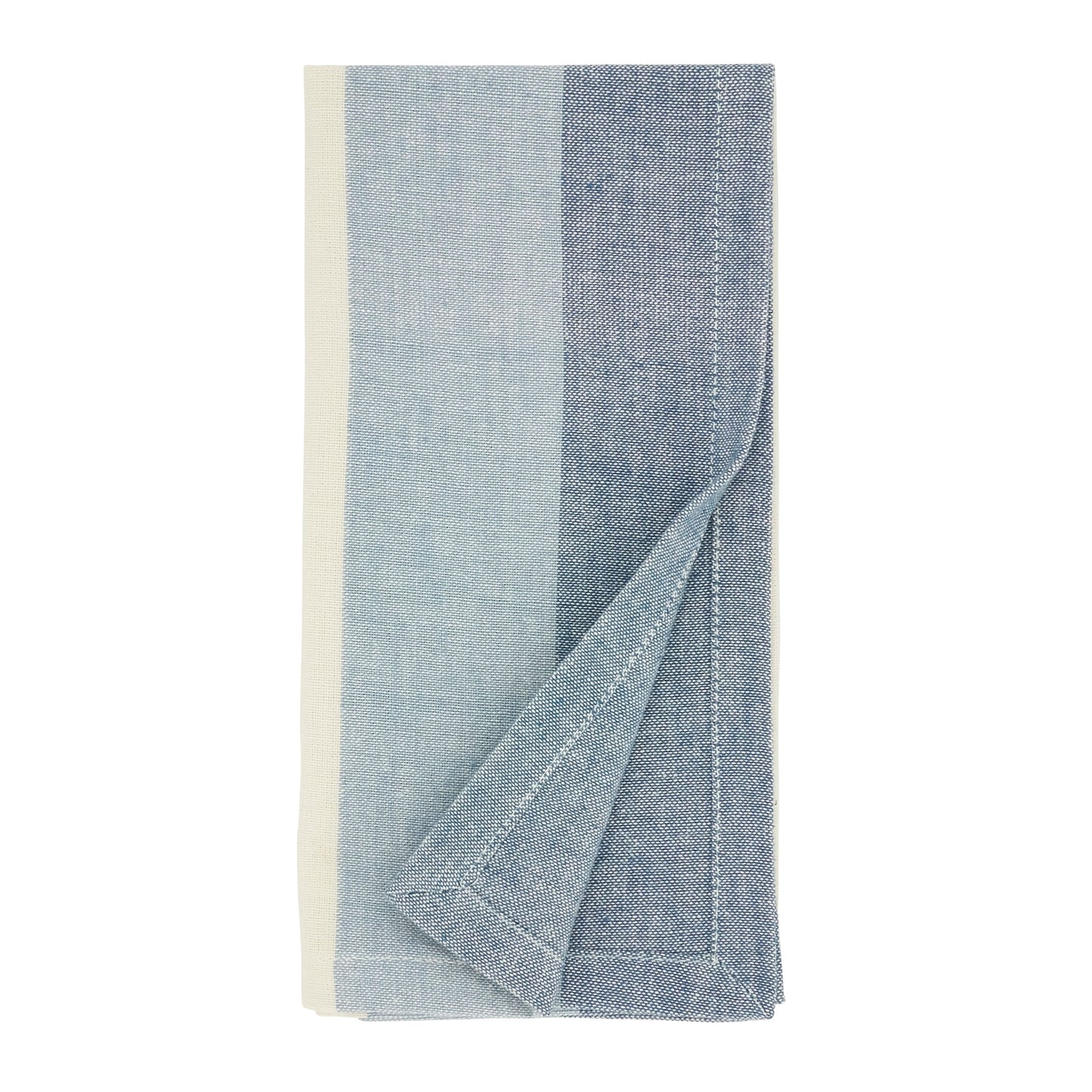 Blue Stripe Napkins 100% cotton, 18 Inch Square (4 pcs.)