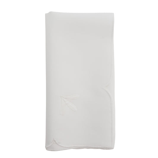 Ivory Embroidered Design Napkins 100% Polyester, 20 Inch Square (4 pcs.)