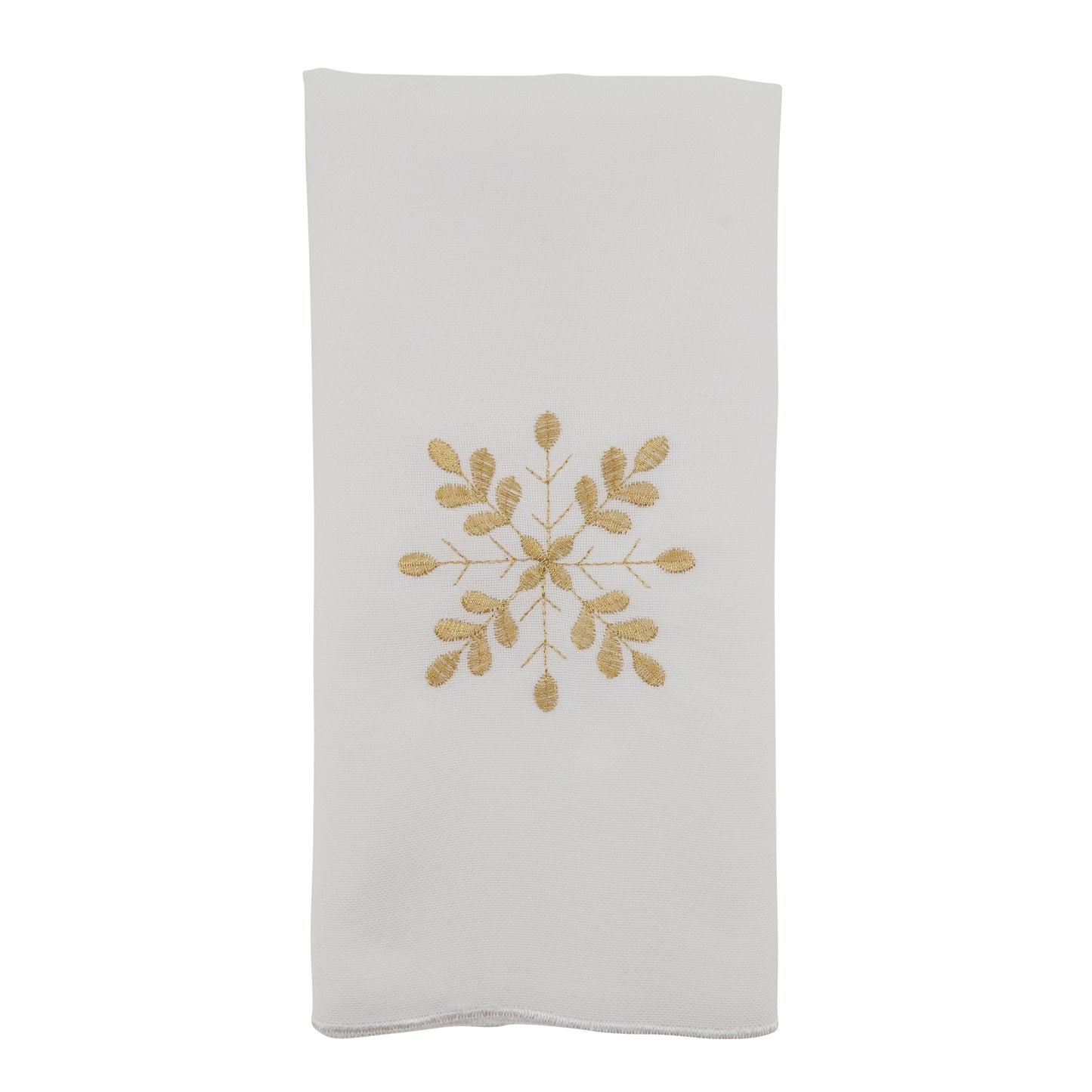 Ivory Snowflake Napkins 100% Polyester, 20 Inch Square (4 pcs.)