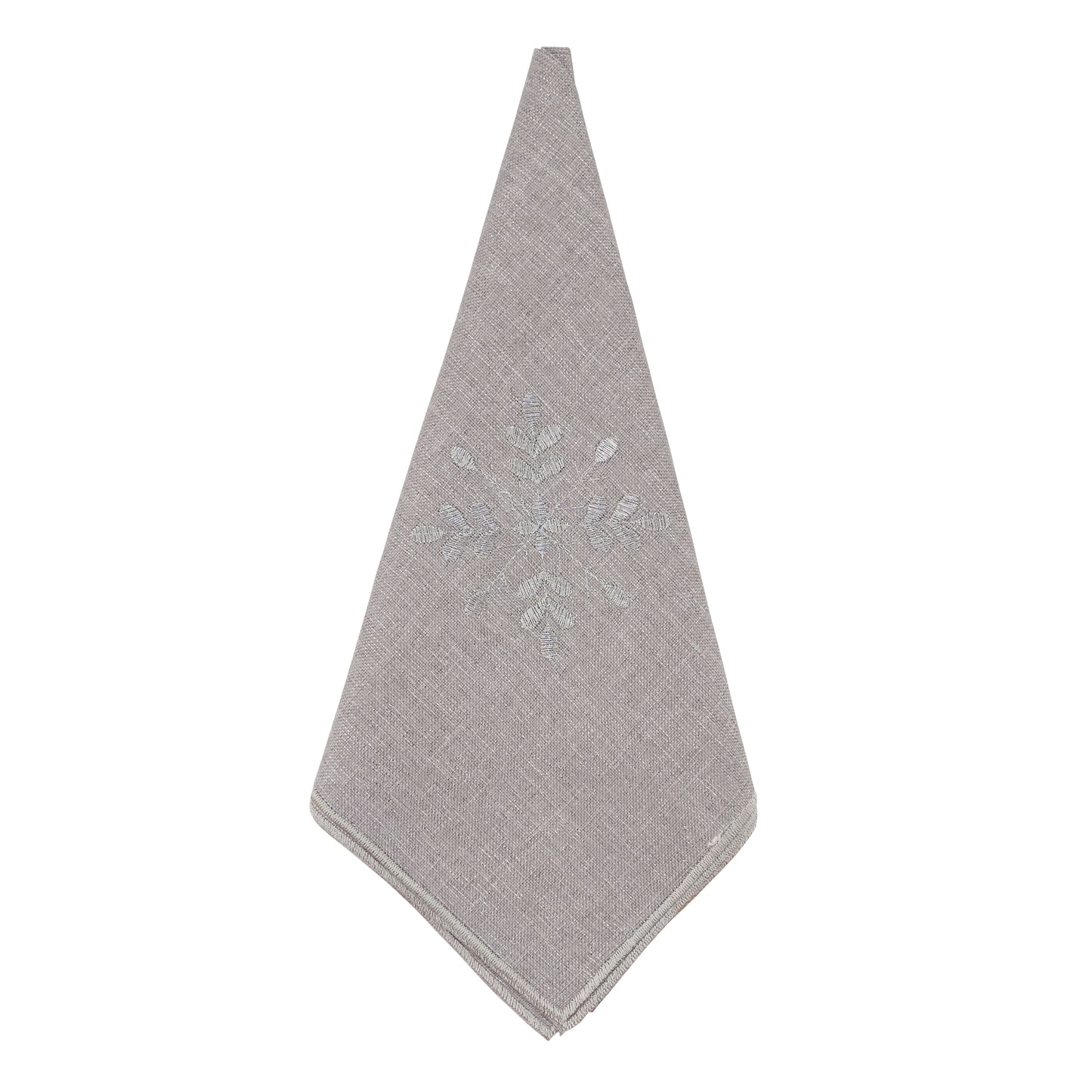 Silver Snowflake Napkins 100% Polyester, 20 Inch Square (4 pcs.)