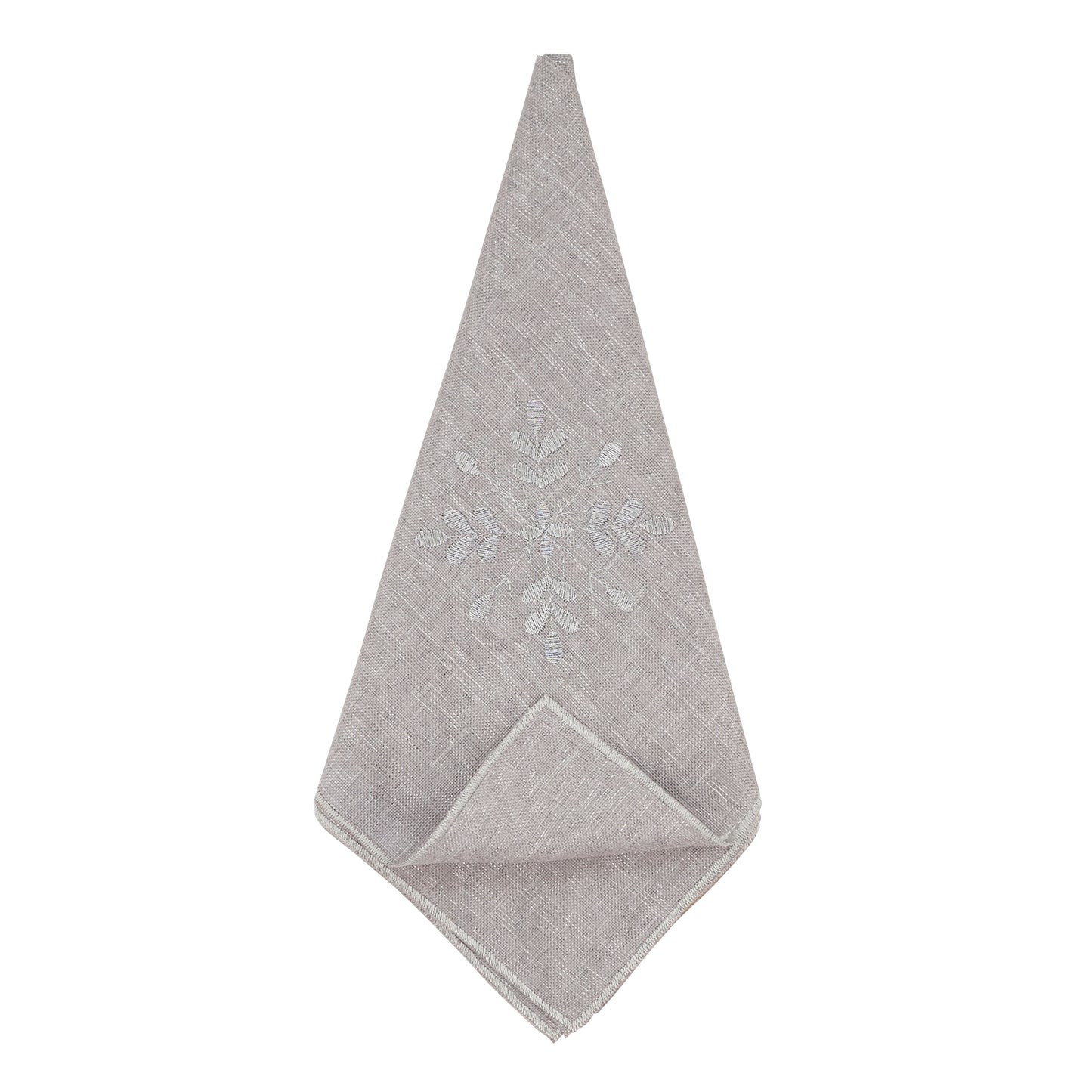 Silver Snowflake Napkins 100% Polyester, 20 Inch Square (4 pcs.)