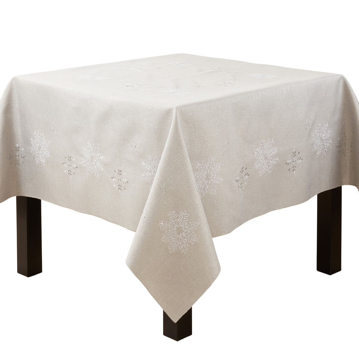 Silver  Snowflake Topper  100% polyester