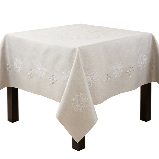 Silver  Snowflake Topper  100% polyester