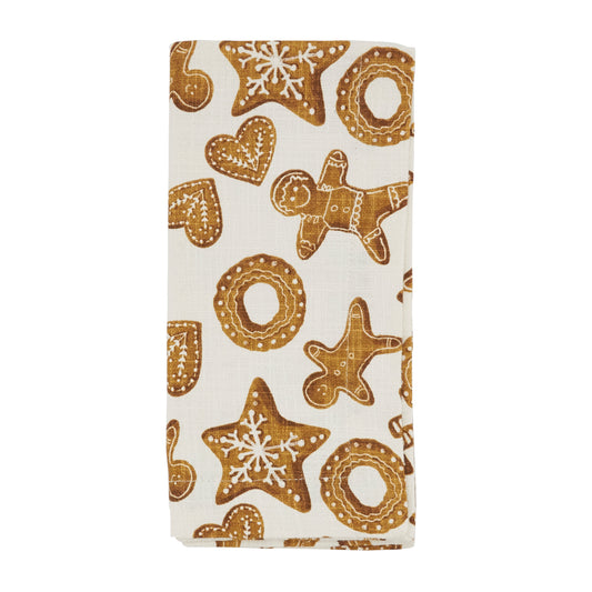 Brown Gingerbread Napkins 100% cotton, 20 Inch Square (4 pcs.)
