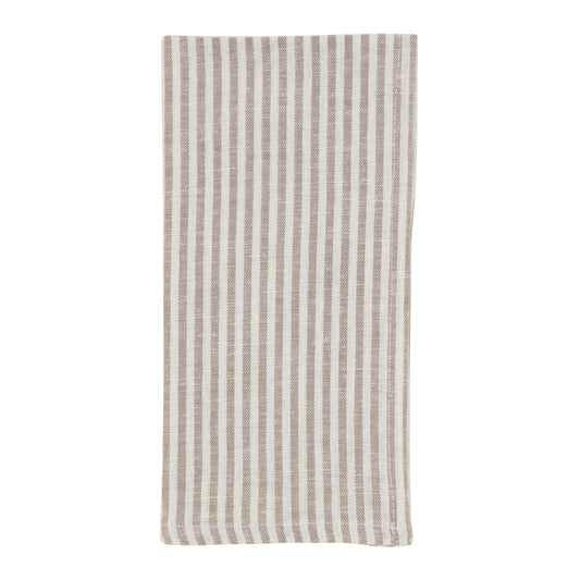 Natural Striped Design Napkins 70% viscose - 30% linen, 20 Inch Square (4 pcs.)