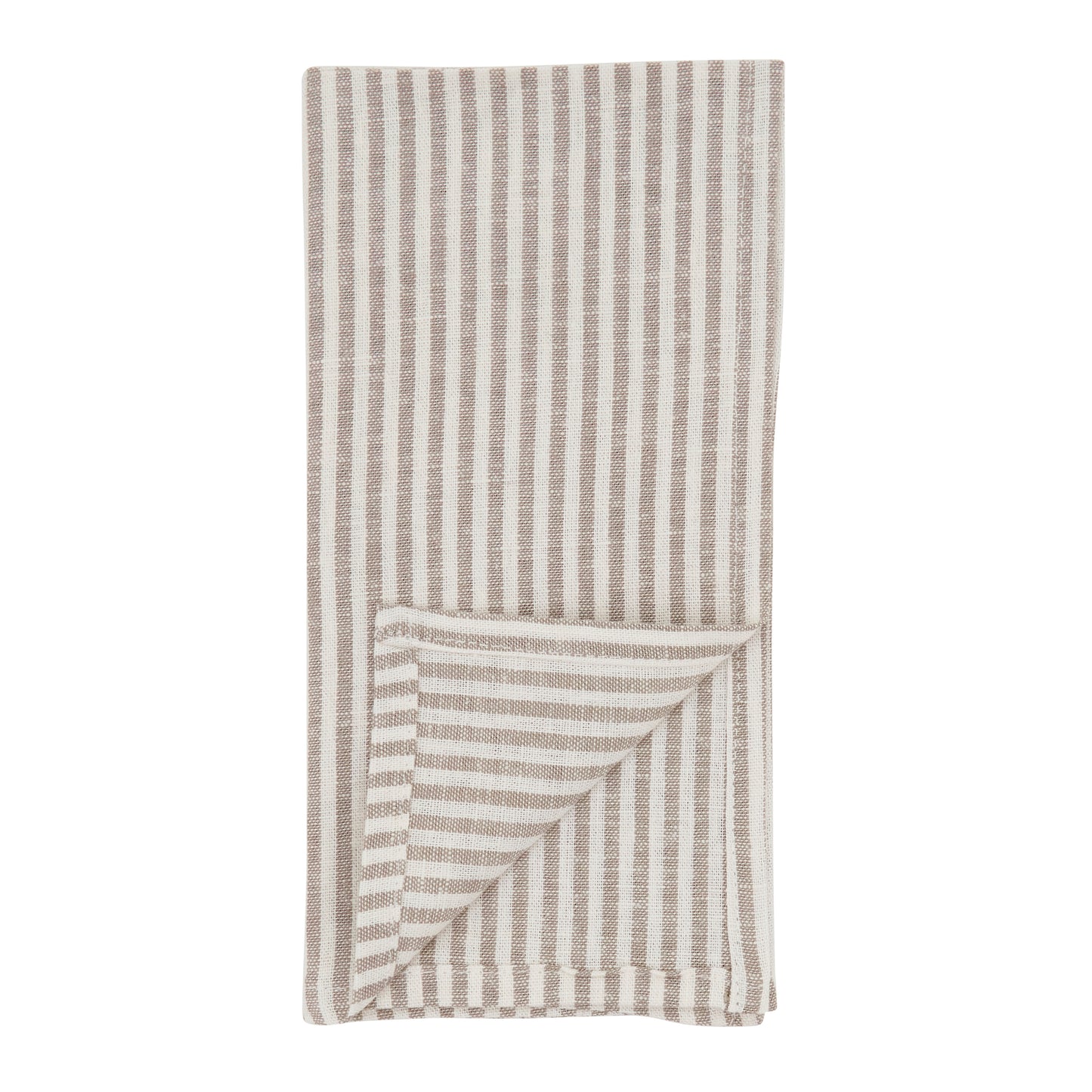 Natural Striped Design Napkins 70% viscose - 30% linen, 20 Inch Square (4 pcs.)