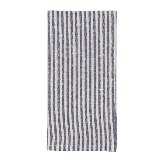 Navy Blue Striped Design Napkins 70% viscose - 30% linen, 20 Inch Square (4 pcs.)