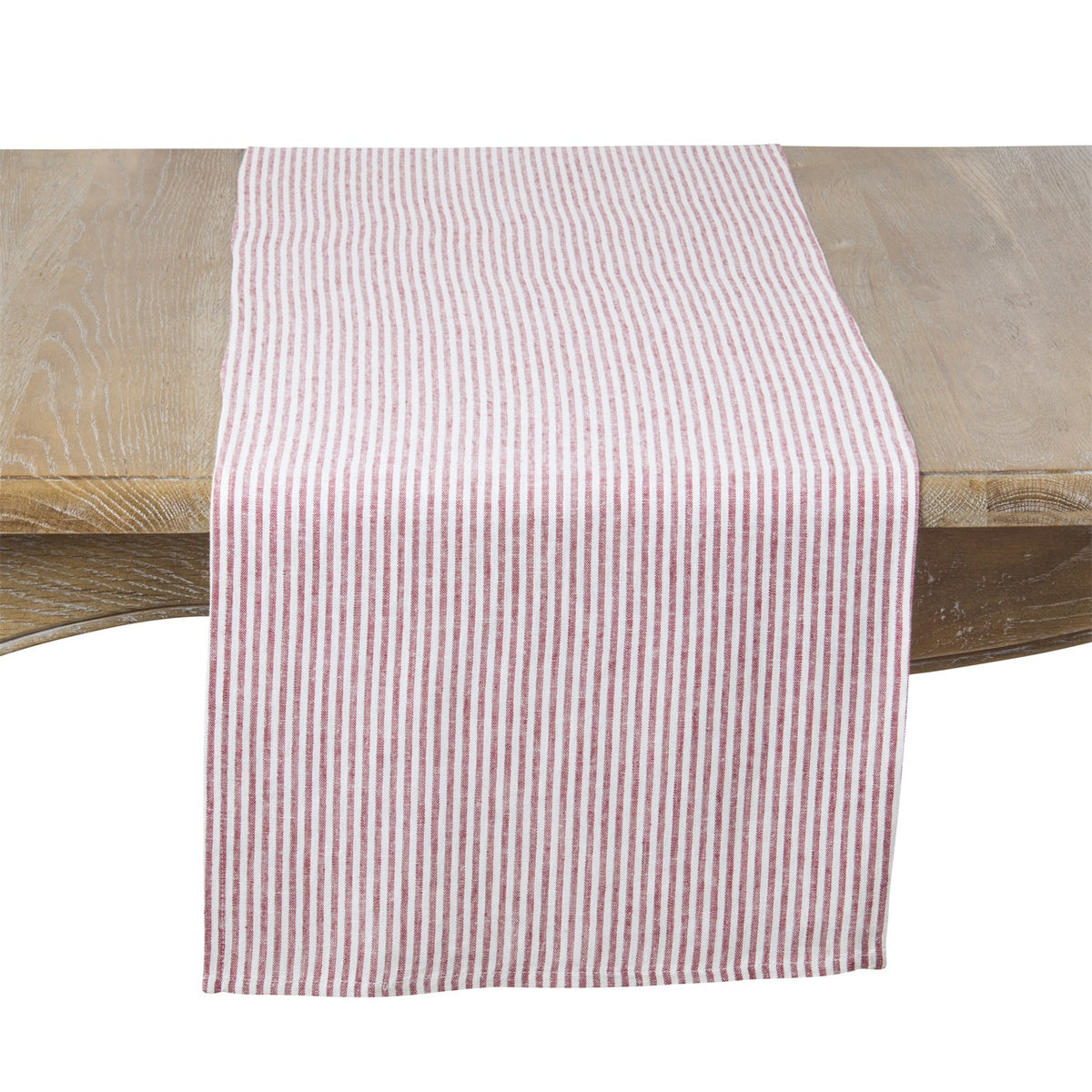 Everyday / All Season Red Striped Design Table Runner, 70% viscose - 30% linen