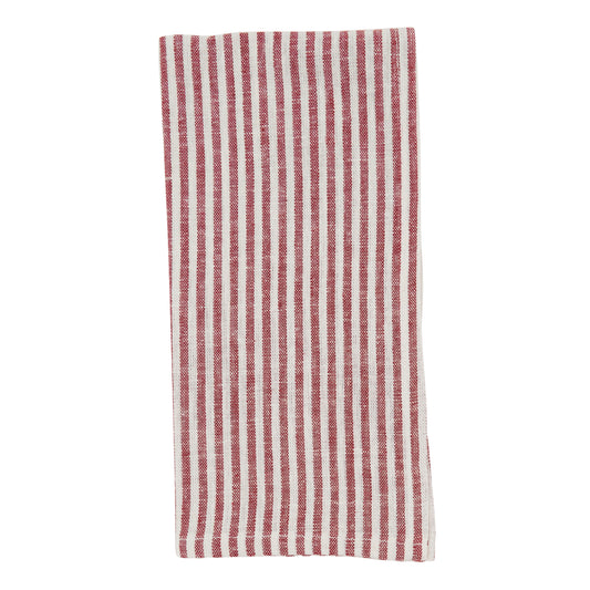 Red Striped Design Napkins 70% viscose - 30% linen, 20 Inch Square (4 pcs.)