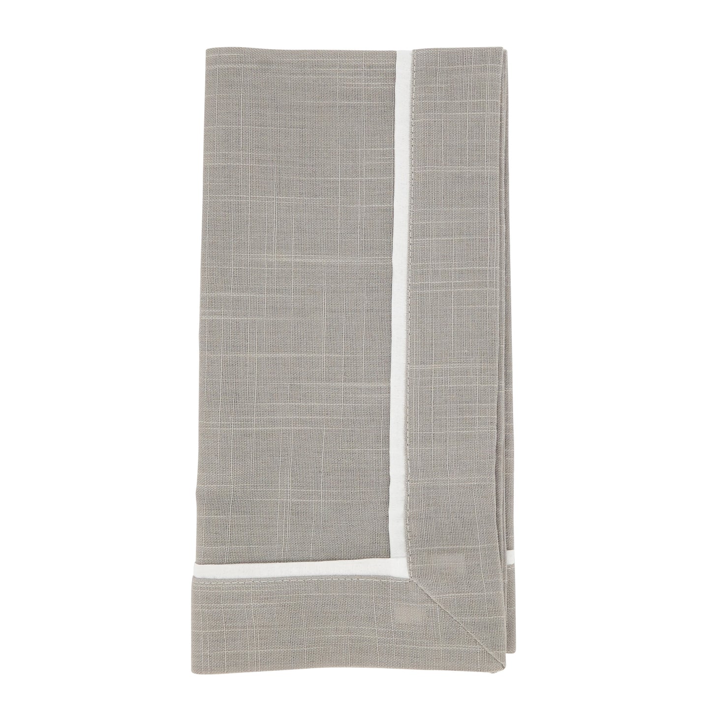 Grey Classic Pleated Design Napkins 100% Polyester, 20 Inch Square (4 pcs.)