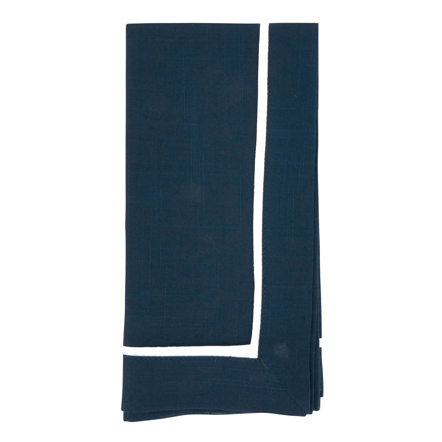 Navy Blue Classic Pleated Design Napkins 100% Polyester, 20 Inch Square (4 pcs.)