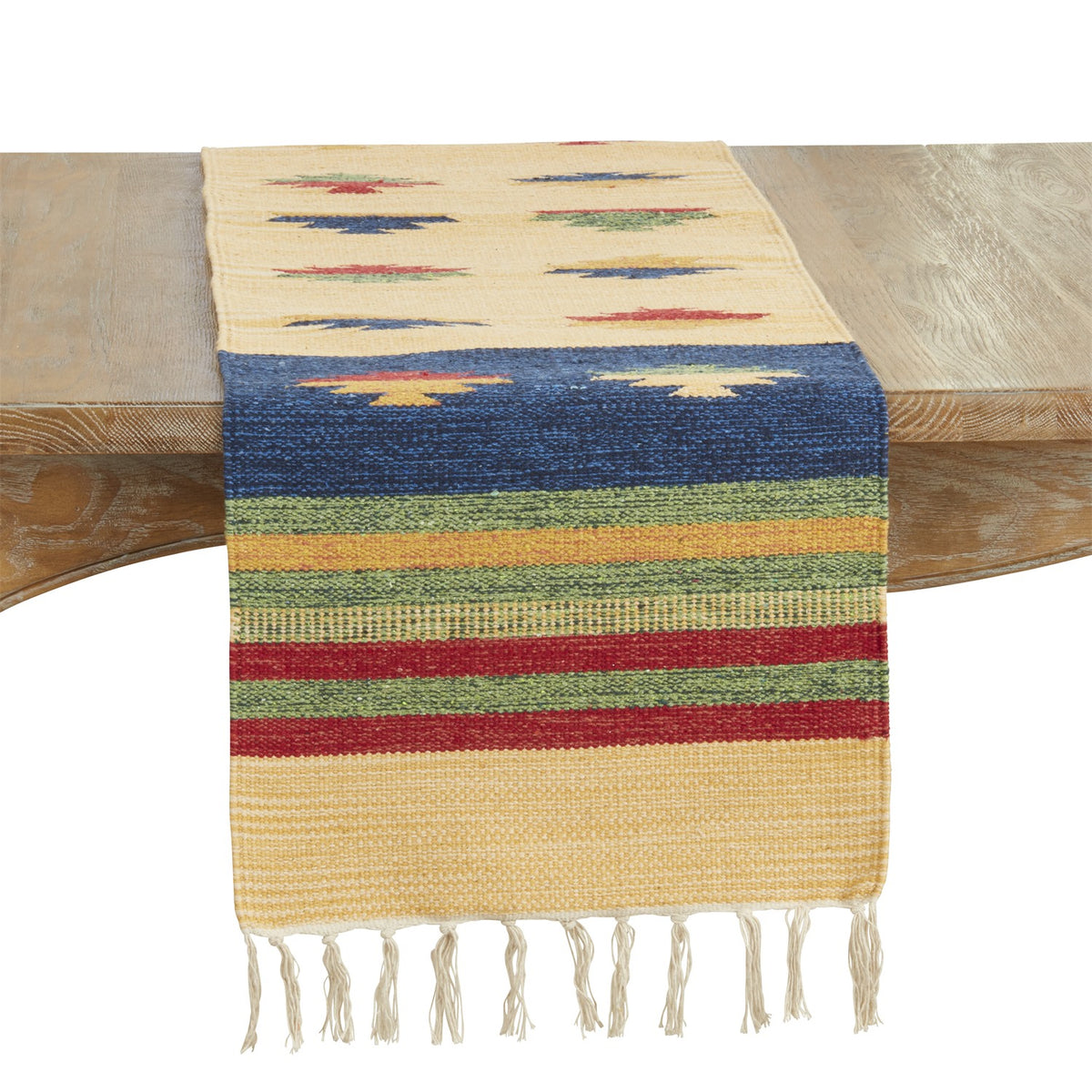Everyday / All Season Multi Southwestern Table Runner, 80% COTTON - 7% VISCOSE, 4% POLYESTER, 4% WOOL, 3% ACRYLIC, 2% NYLON