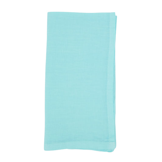 Aqua Linen Napkins 55% linen - 45% cotton, 20 Inch Square (4 pcs.)