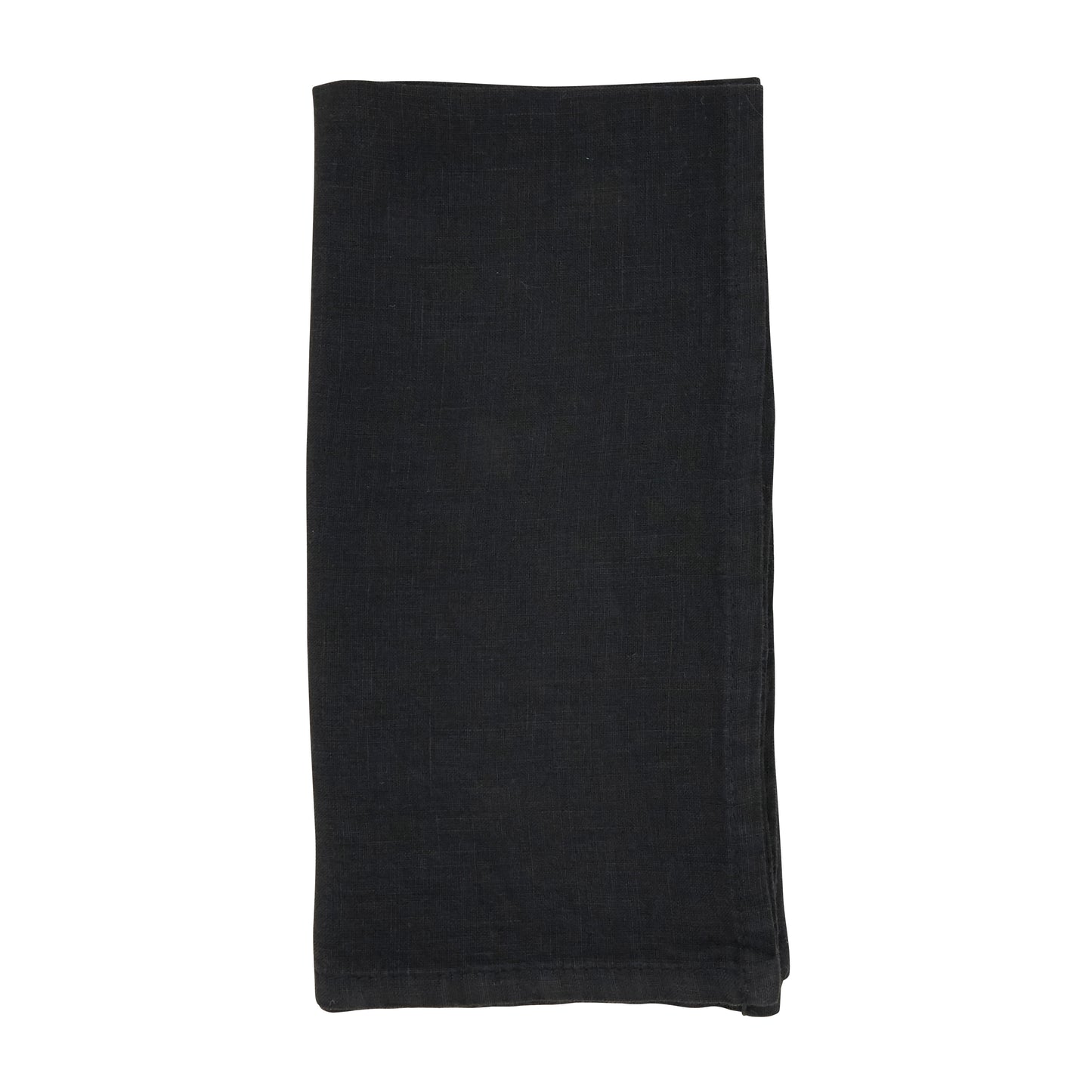 Black Linen Napkins 55% linen - 45% cotton, 20 Inch Square (4 pcs.)