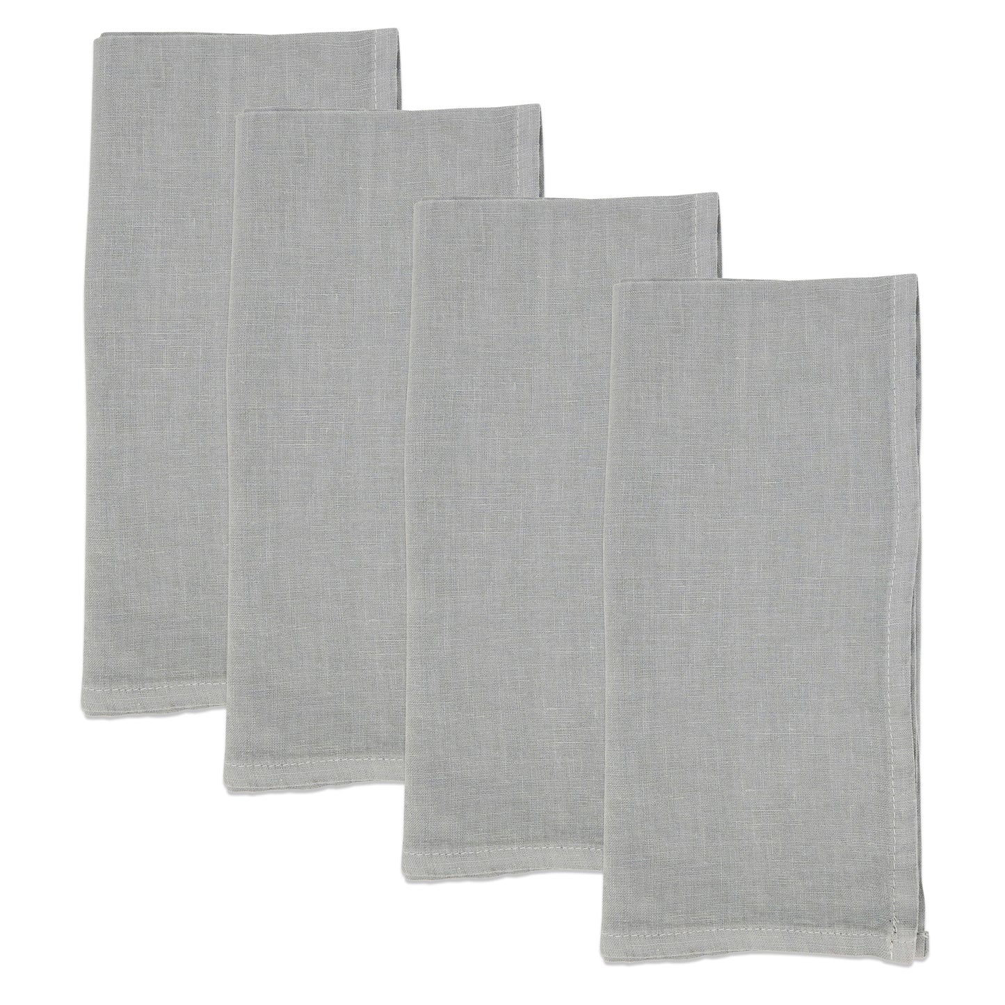 Grey Linen Napkins 55% linen - 45% cotton, 20 Inch Square (4 pcs.)