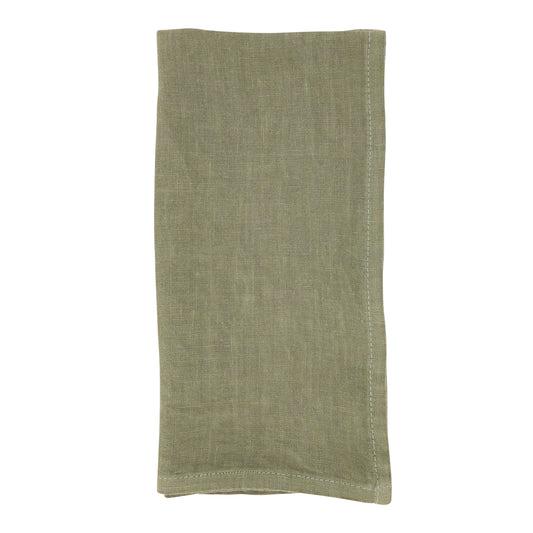 Olive Linen Napkins 55% linen - 45% cotton, 20 Inch Square (4 pcs.)