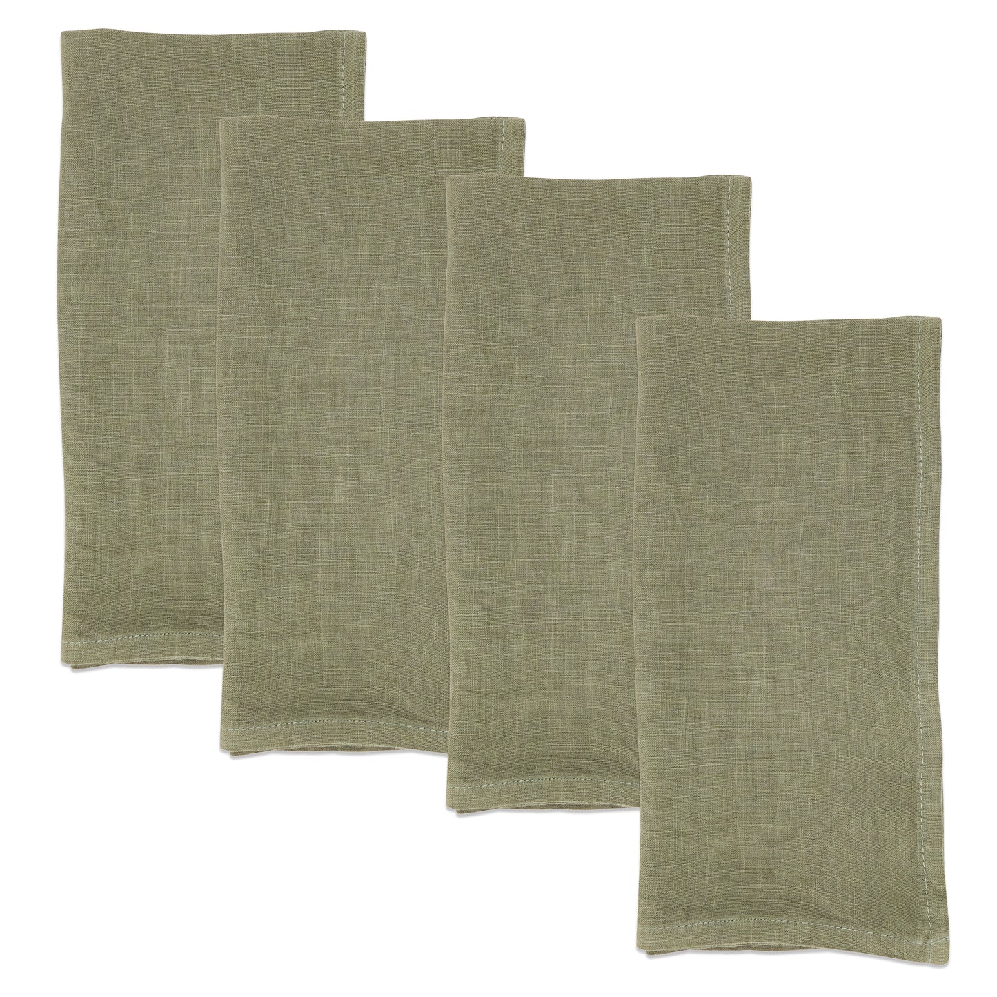 Olive Linen Napkins 55% linen - 45% cotton, 20 Inch Square (4 pcs.)