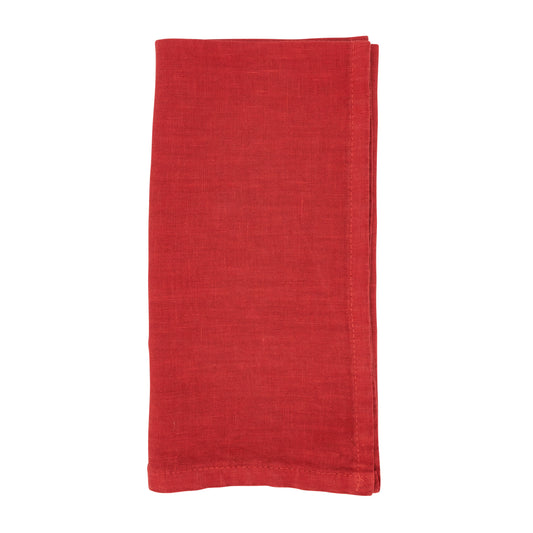 Rouge Linen Napkins 55% linen - 45% cotton, 20 Inch Square (4 pcs.)