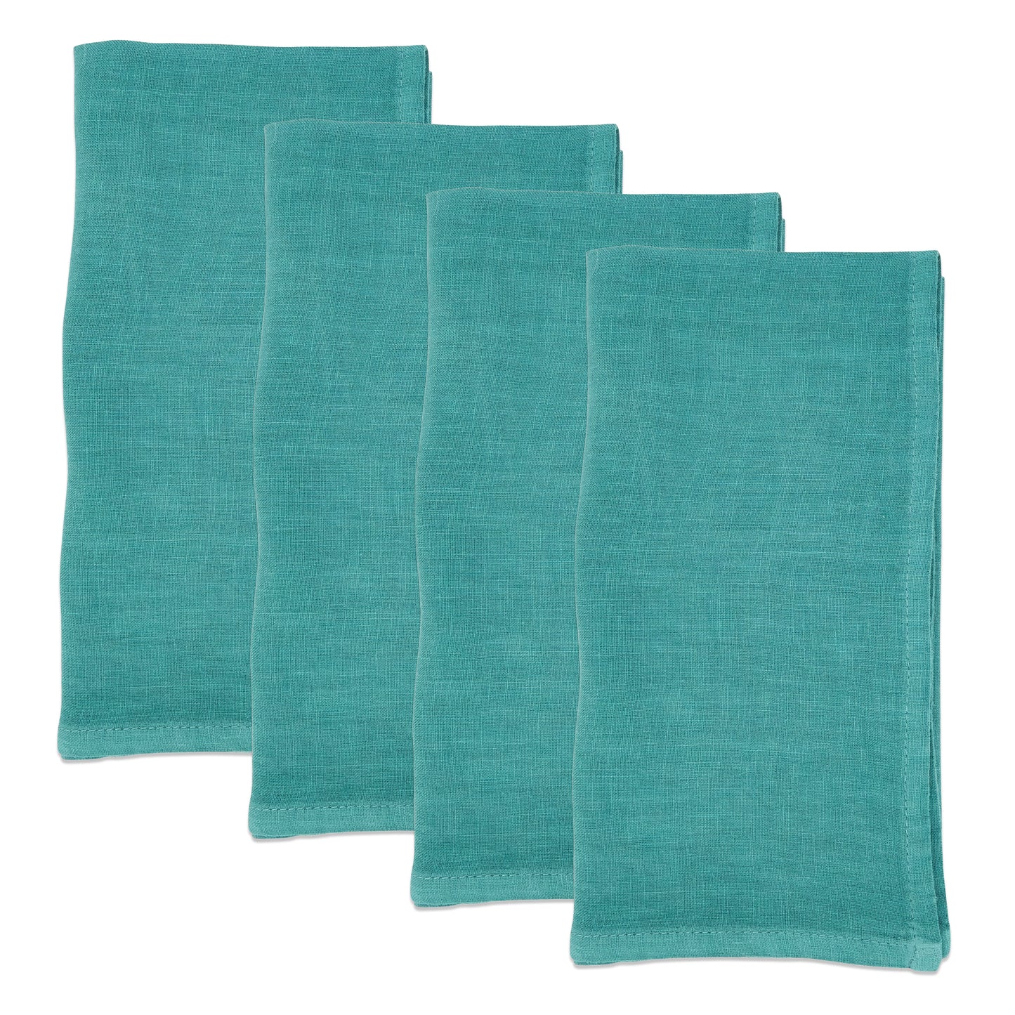 Sea Green Linen Napkins 55% linen - 45% cotton, 20 Inch Square (4 pcs.)