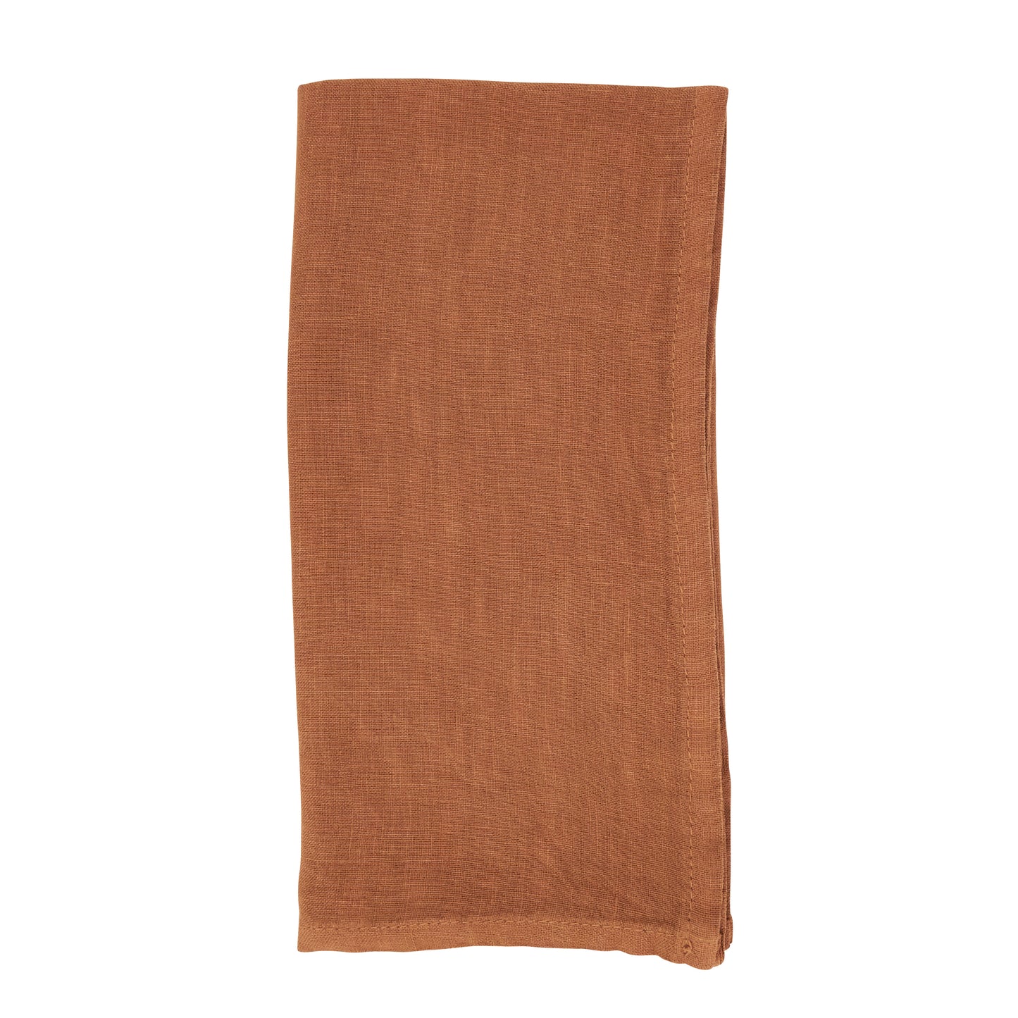 Terracotta Linen Napkins 55% linen - 45% cotton, 20 Inch Square (4 pcs.)